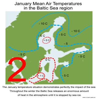 January Mean Air Temperatures in the Baltic Sea region