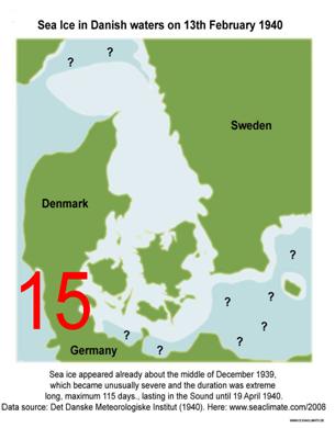 Sea Ice in Danish waters on 13th of February 1940