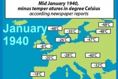 Mid January minus temperatures in Celsius degrees