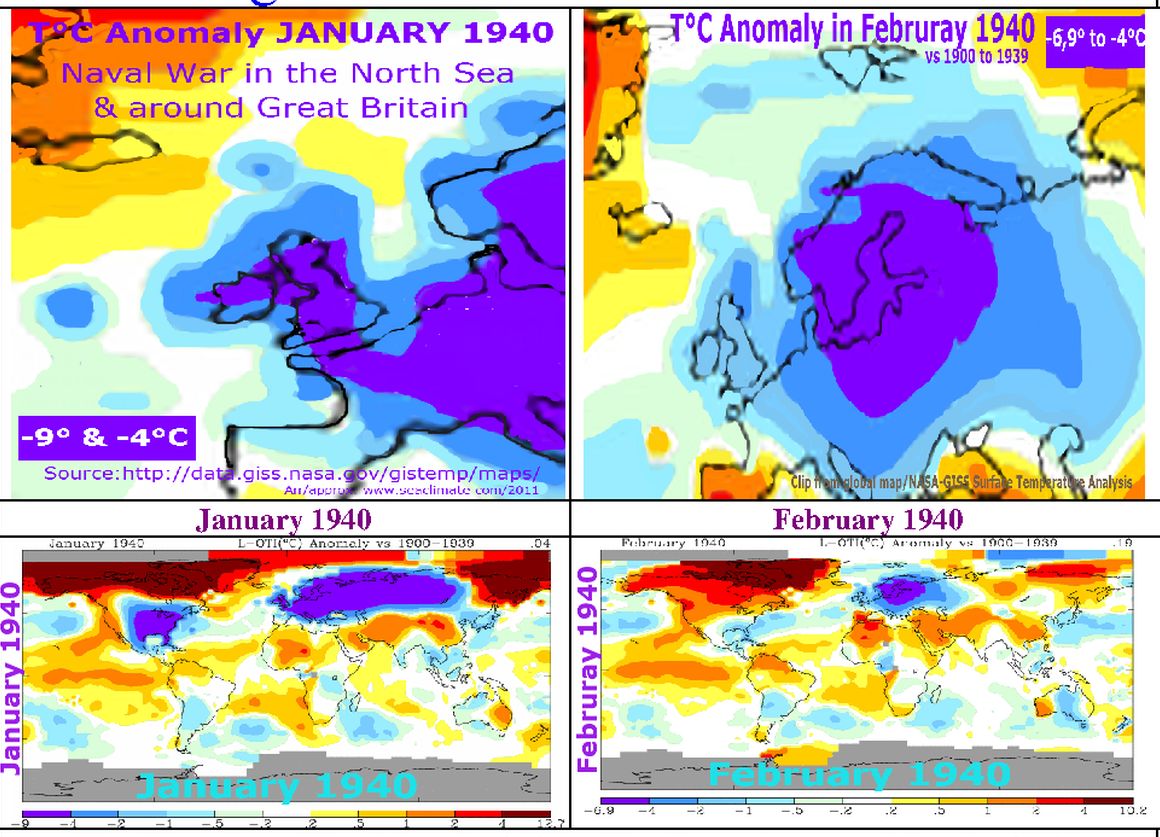 Anomalies temperature situations in the early winter of 1940