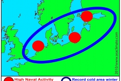 High Naval activity versus Record Cold area winter