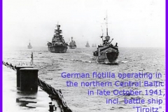German flotilla operating in the northern Central Ballt in late October 1941