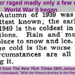 World War II began in an article about weather climate conditions