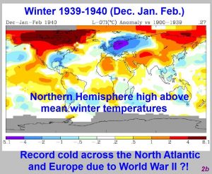 Northern Hemisphere high above mean winter temperatures