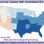Coldest months in the USA - January Report
