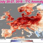 Celsius degrees Anomaly from 20th to 27th of July 2018