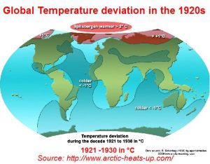 Global Temperature deviation in the 1920s