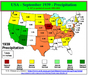 USA - September 1939 - Precipitation 