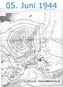 Climate map from the 5th June 1944