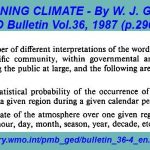 Defining CLIMATE - By W.J.G.